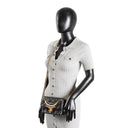 CH Pearl Logo Lambskin Flap Bag - Black