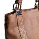 GU Guccissima Bamboo Leather Handbag- Brown OUTLET FINAL SALE