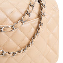 CH Classic Caviar Double Flap Small - Nude