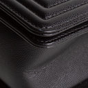CH Boy Bag Medium Quilted Caviar - Black