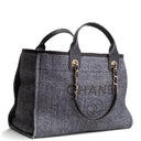 CH Lurex Medium Deauville Shopping Tote - Navy