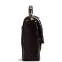 CH Tweed Top Handle School Memory Flap Bag - Black