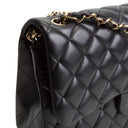 CH Lambskin Jumbo Double Flap - Black