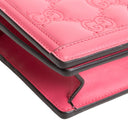 GU GG Matelasse Chain Wallet - Pink