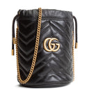 GU GG Marmont Small Bucket Bag - Black