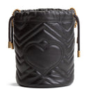 GU GG Marmont Small Bucket Bag - Black