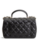 CH Quilted Lambskin Rectangular Flap Top Handle Mini - Black