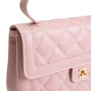 CH Vintage Surpique Wild Stitch Quilted Top Handle Bag - Pink