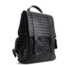 BT VENETA Leather Intrecciato Back To School Backpack - Black