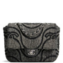 CH CC Denim Wave Flap Bag - Gray