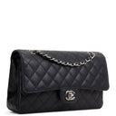 CH Classic Caviar Medium Double Flap - Black