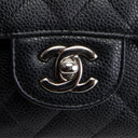 CH Classic Caviar Medium Double Flap - Black