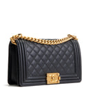 CH Caviar Medium Boy Bag - Black