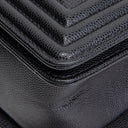 CH Caviar Medium Boy Bag - Black