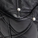 CH CC Flap Pearl Studded Quilted Lambskin - Black