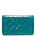 CH Patent Boy Wallet On Chain - Turquoise