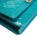 CH Patent Boy Wallet On Chain - Turquoise