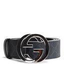 GU GG Supreme Interlocking G Belt - Black