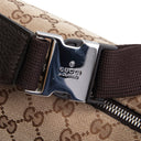 GU GG Canvas Belt Bag - Beige & Ebony